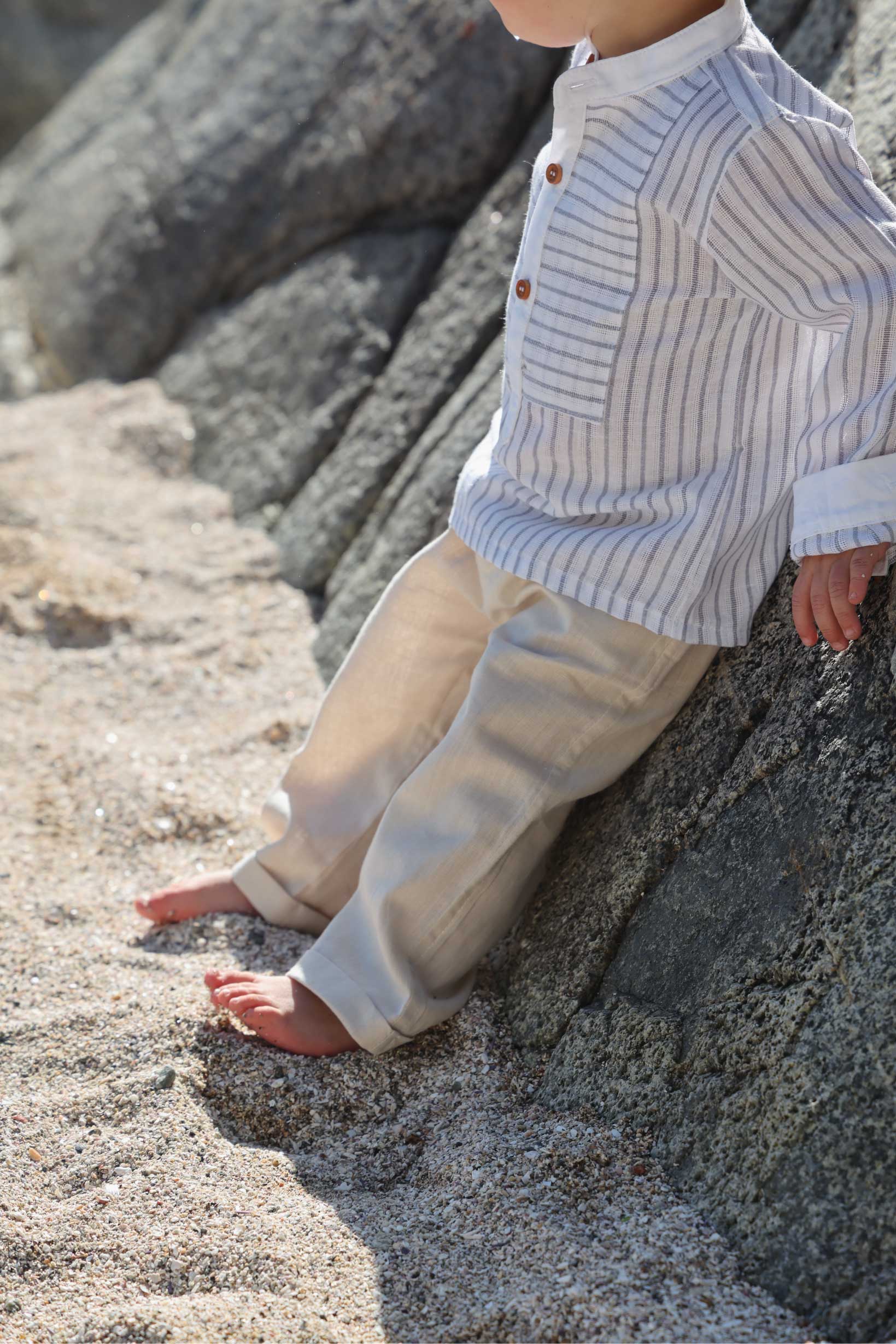 Pantalón Lino Niño - Sable