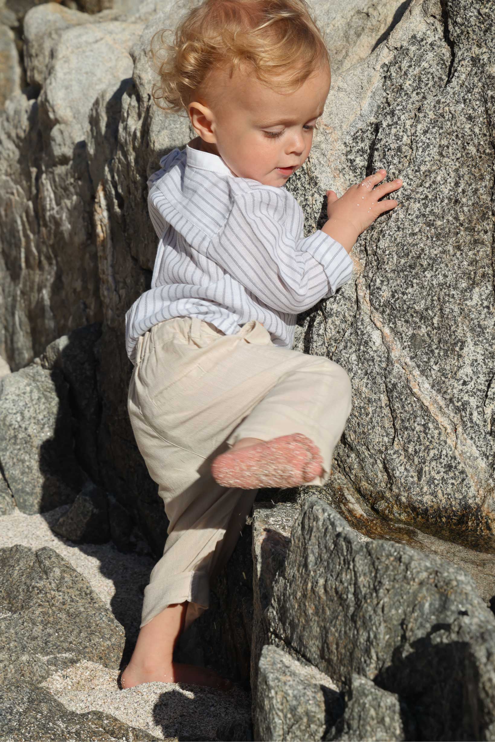 Pantalón Lino Niño - Sable