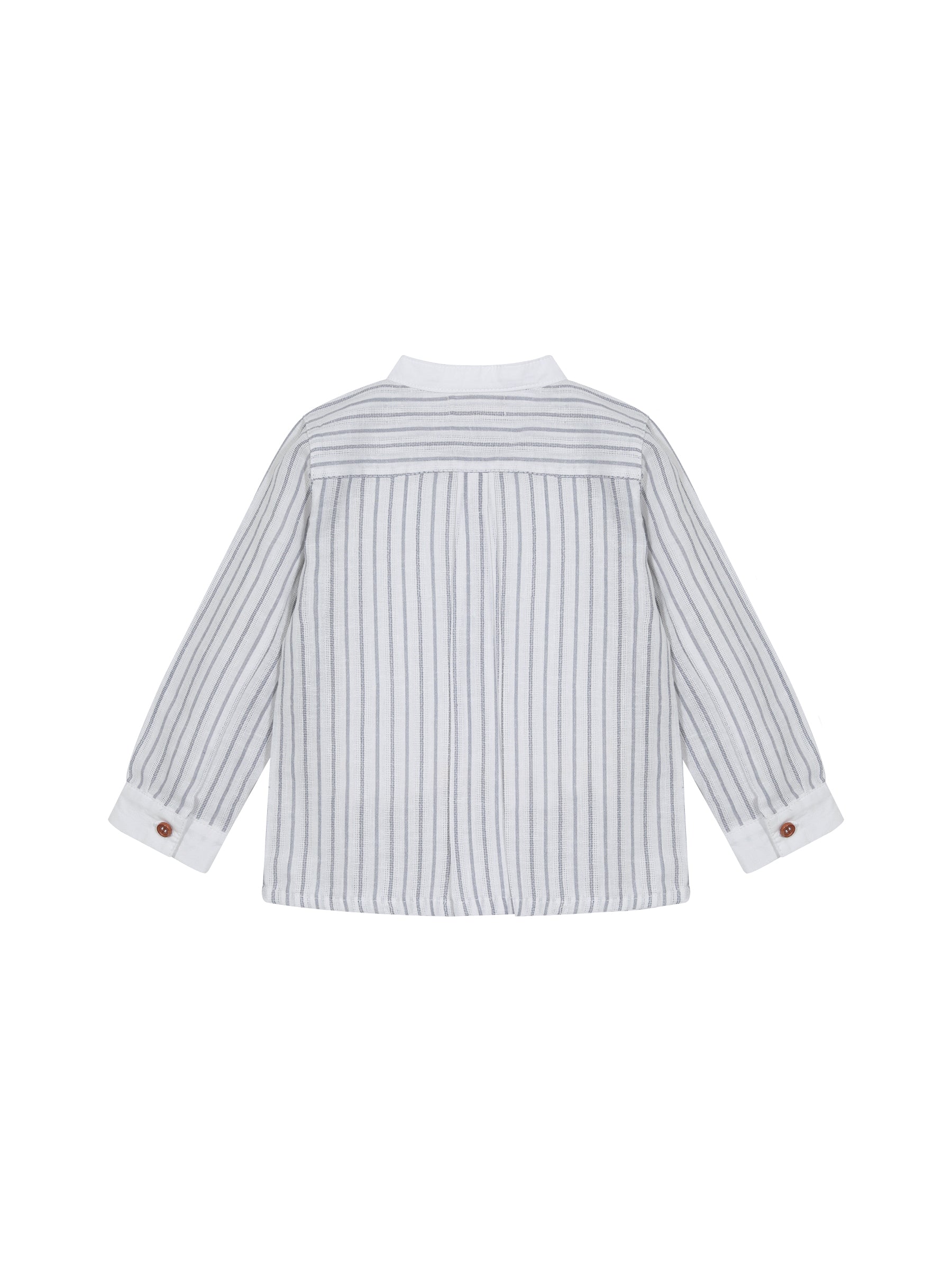 Camisa Cuello Mao - Rayée