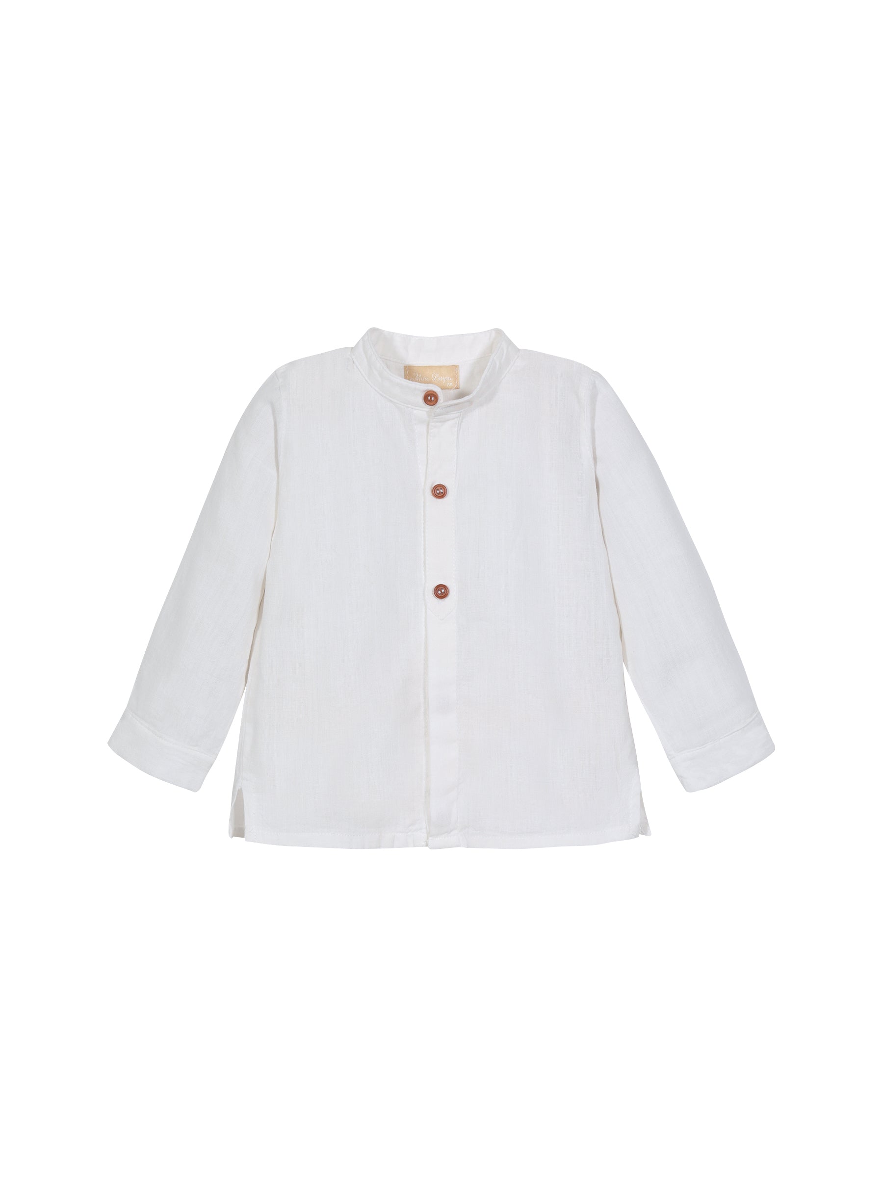 Camisa Cuello Mao - Blanche