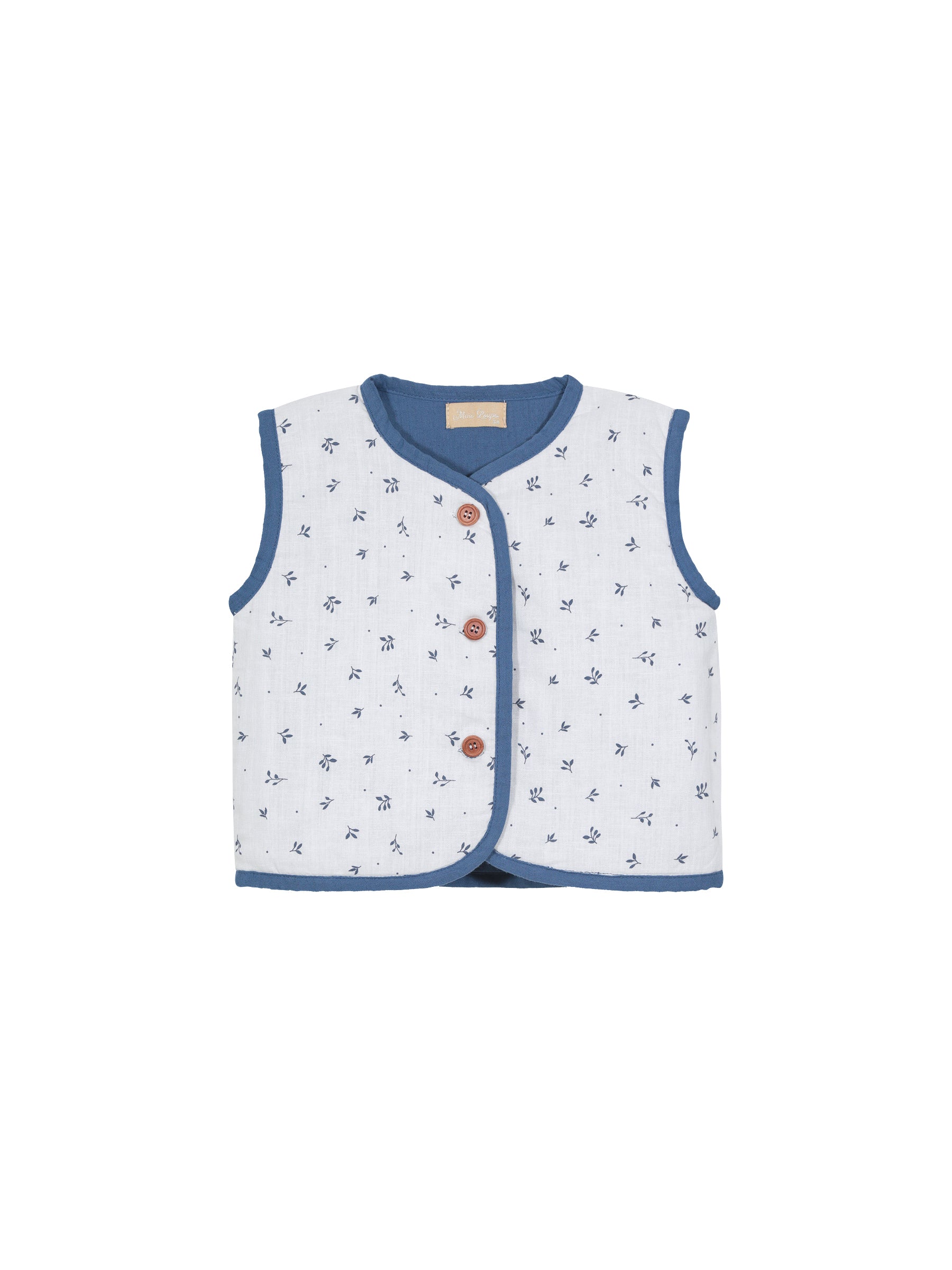 Chaqueta Reversible Sin Mangas - Motifs Jardin