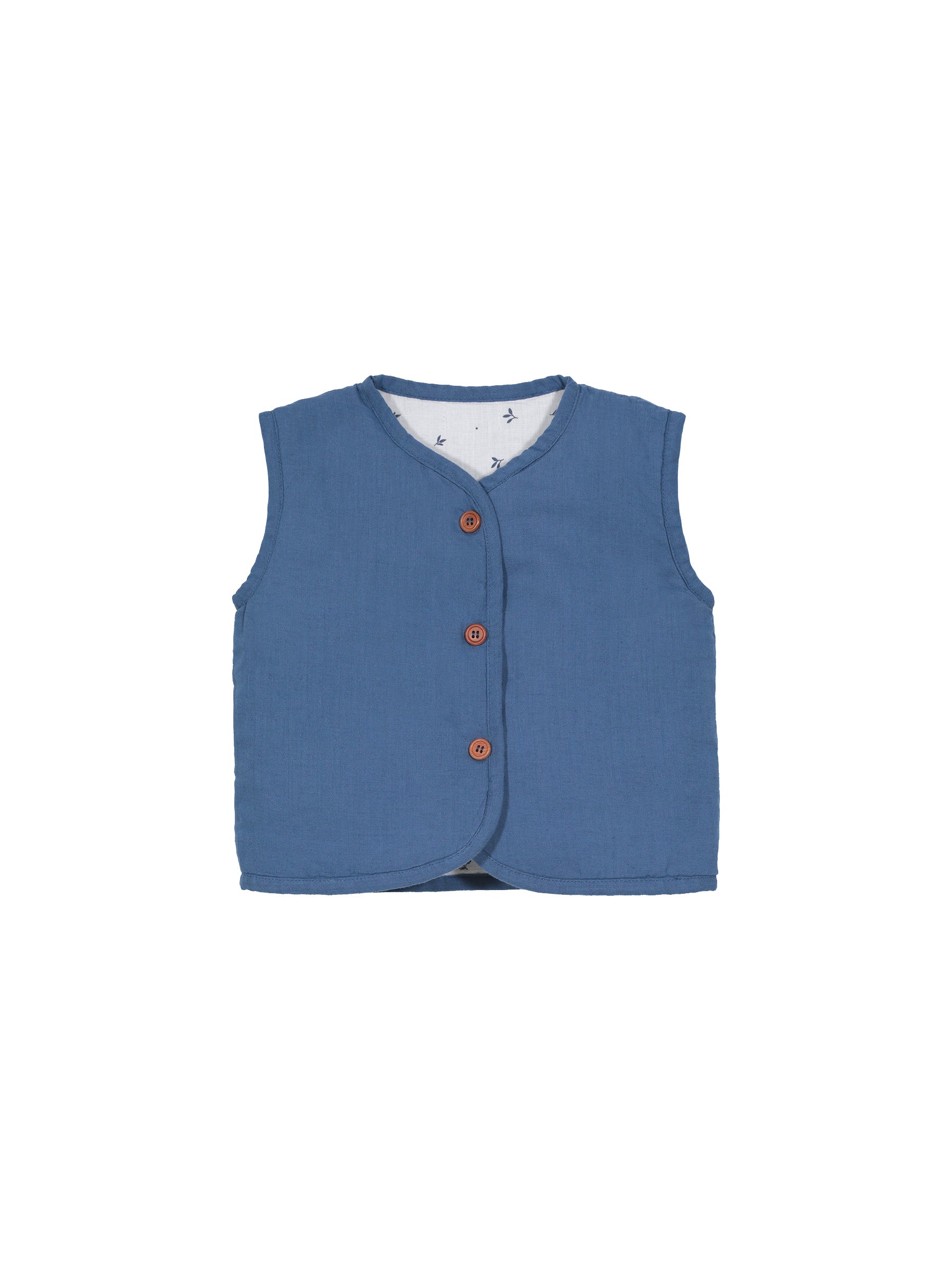 Chaqueta Reversible Sin Mangas - Motifs Jardin