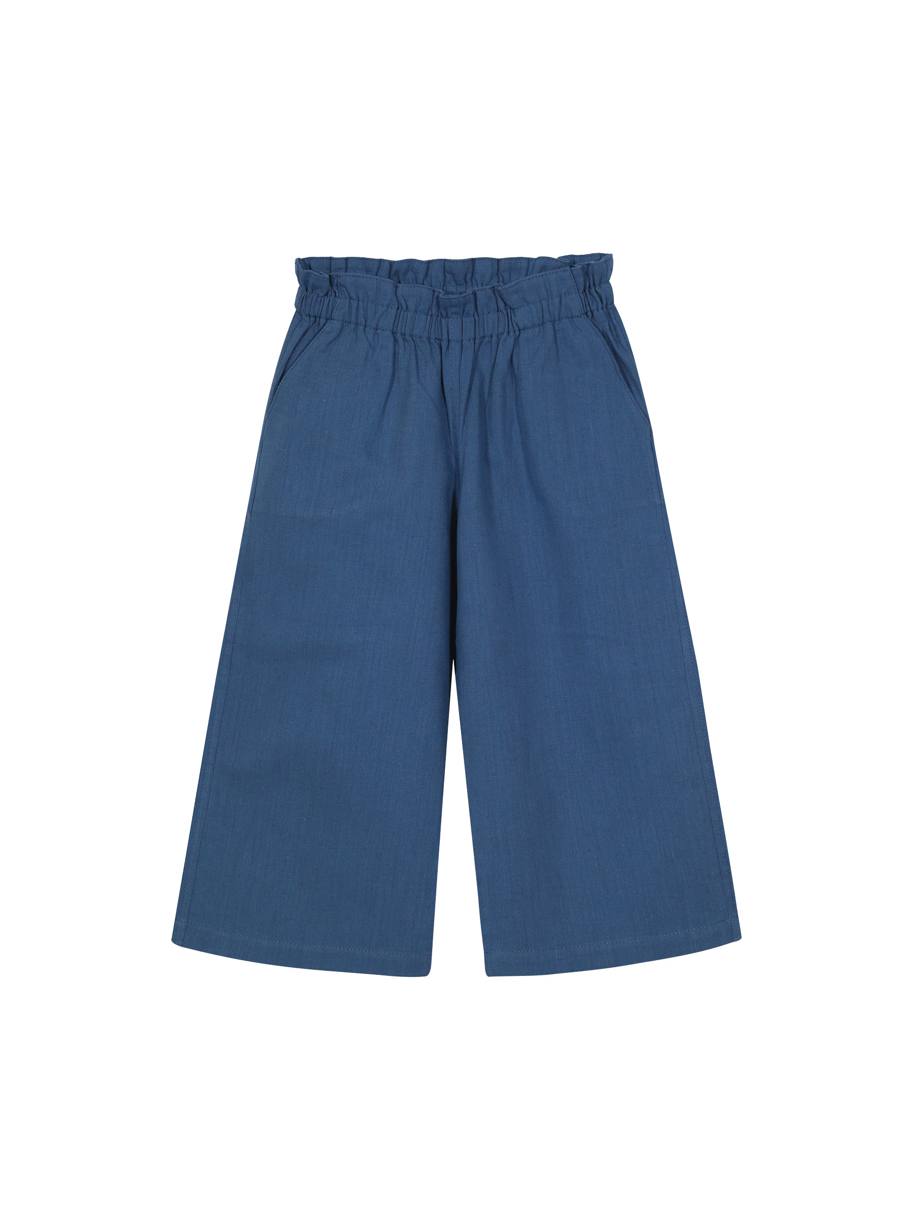 Pantalón Lino Niña - Bleu Roi