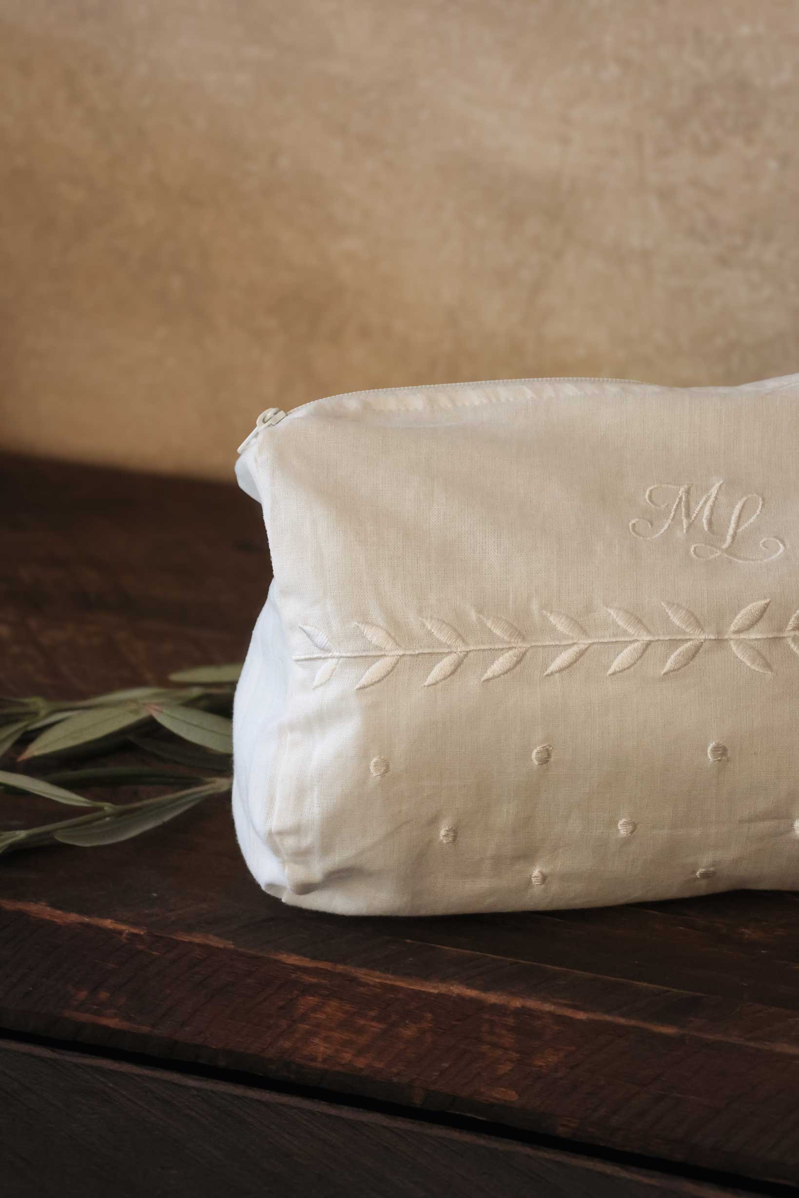 Neceser Lino - Brodé Perle